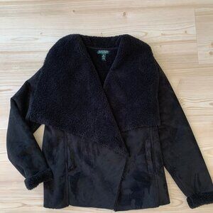 Lauren Ralph Lauren Faux Fur & Faux Suede Coat Sz. LP